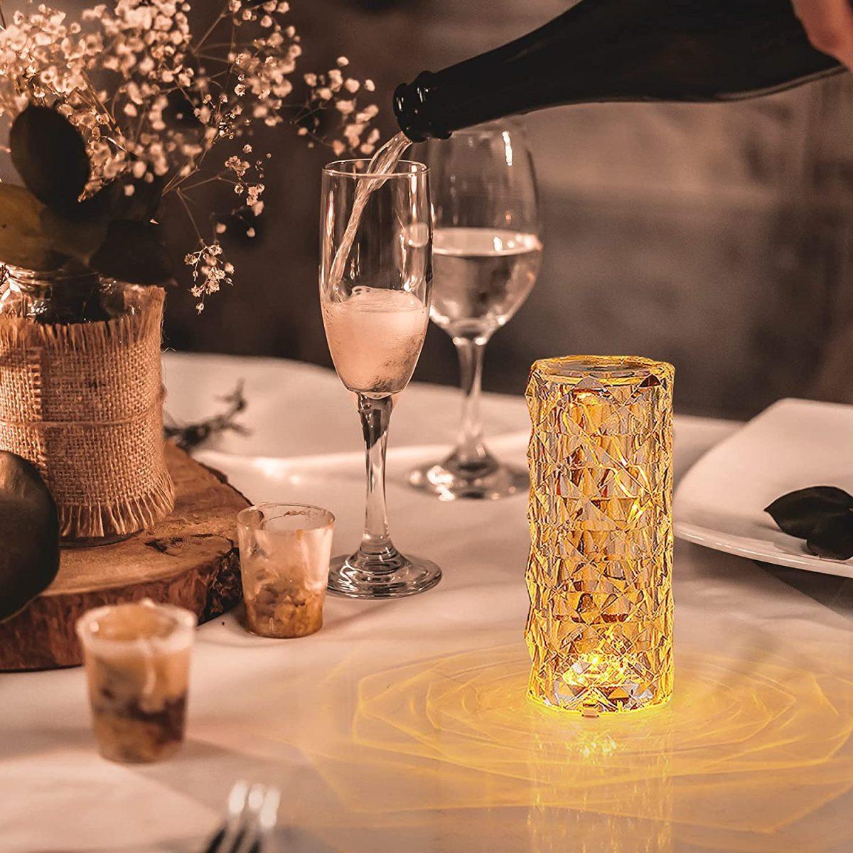 Touching Control Rose Crystal Lamp 2