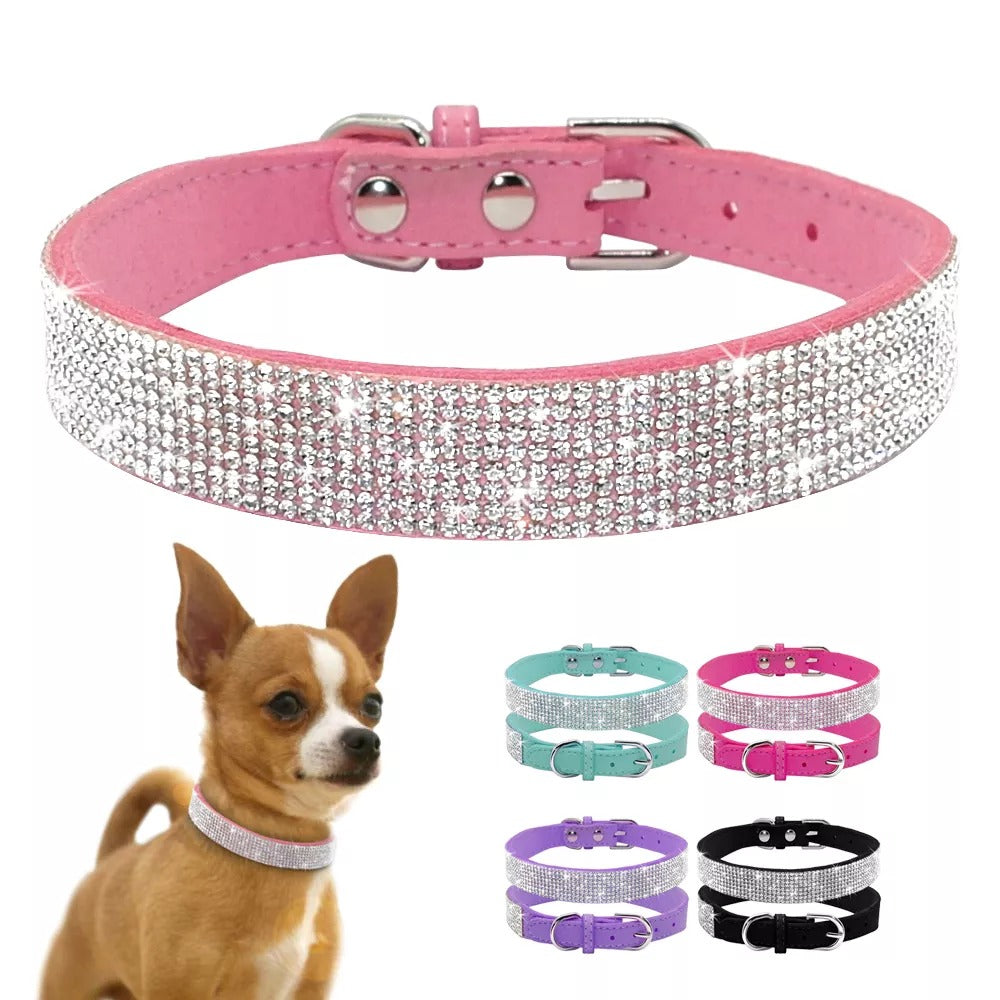 Crystal Rhinestone Reflective Dog Collar 2