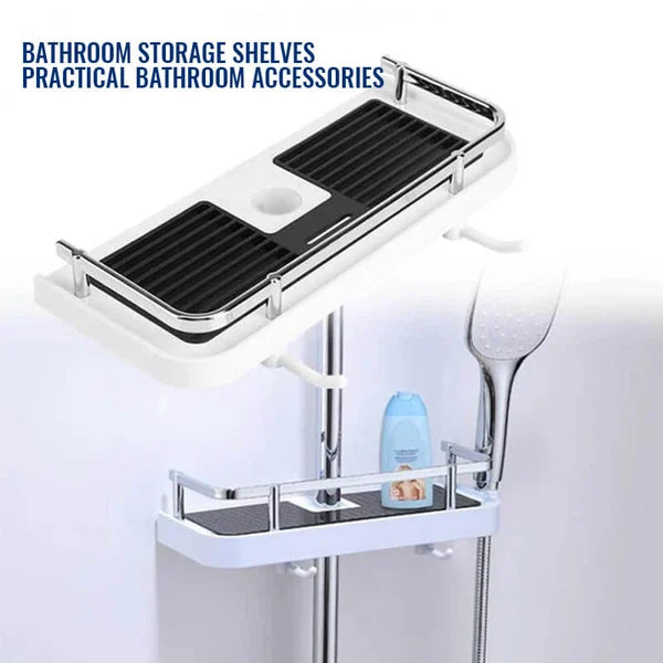 Shower Rod Storage Shelf Organizer 2
