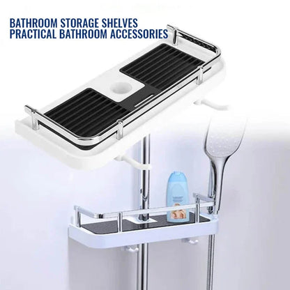 Shower Rod Storage Shelf Organizer 2