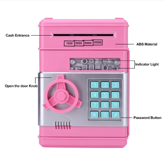 Digital Piggy Bank - Safe Deposit Box for Kids 2