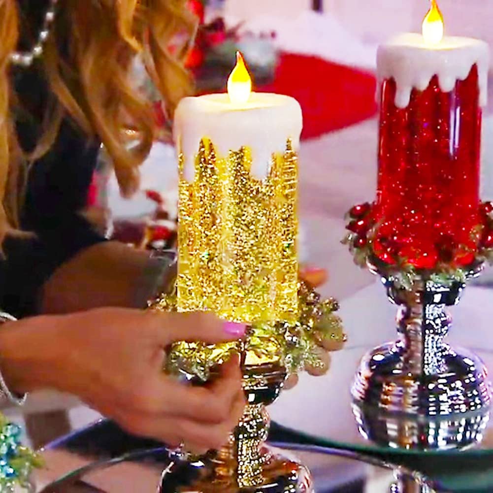 LED Christmas Candles With Pedestal 2