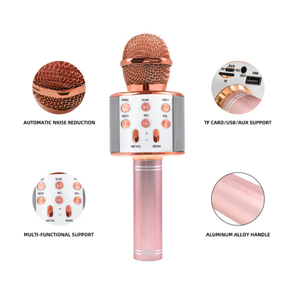 Wireless Bluetooth 3-In-1 Karaoke Mic Speaker 2