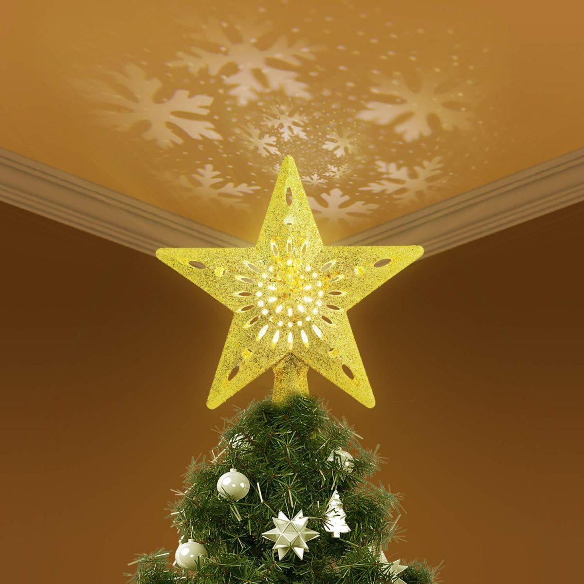 Projection Star Christmas Tree Topper 2