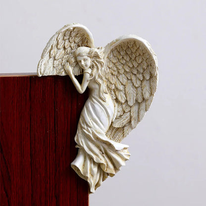 Door Frame Angel Wing Sculpture Retro Wall Decoration 2