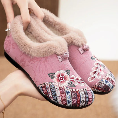 Cozy Embroidered Winter Slippers 2