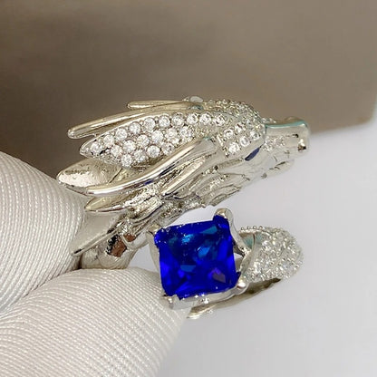 Handmade Silver Dragon Ring 2