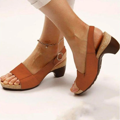 Comfortable Elegant Low Chunky Heel Shoes 2