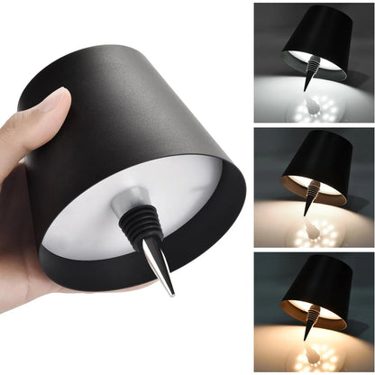 Creative Cordless Rechargeable Wine Bottle Lamp Head Top 2