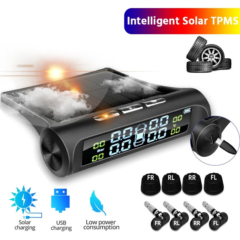 Solar Power Car Tire Pressure Monitoring Tool 2
