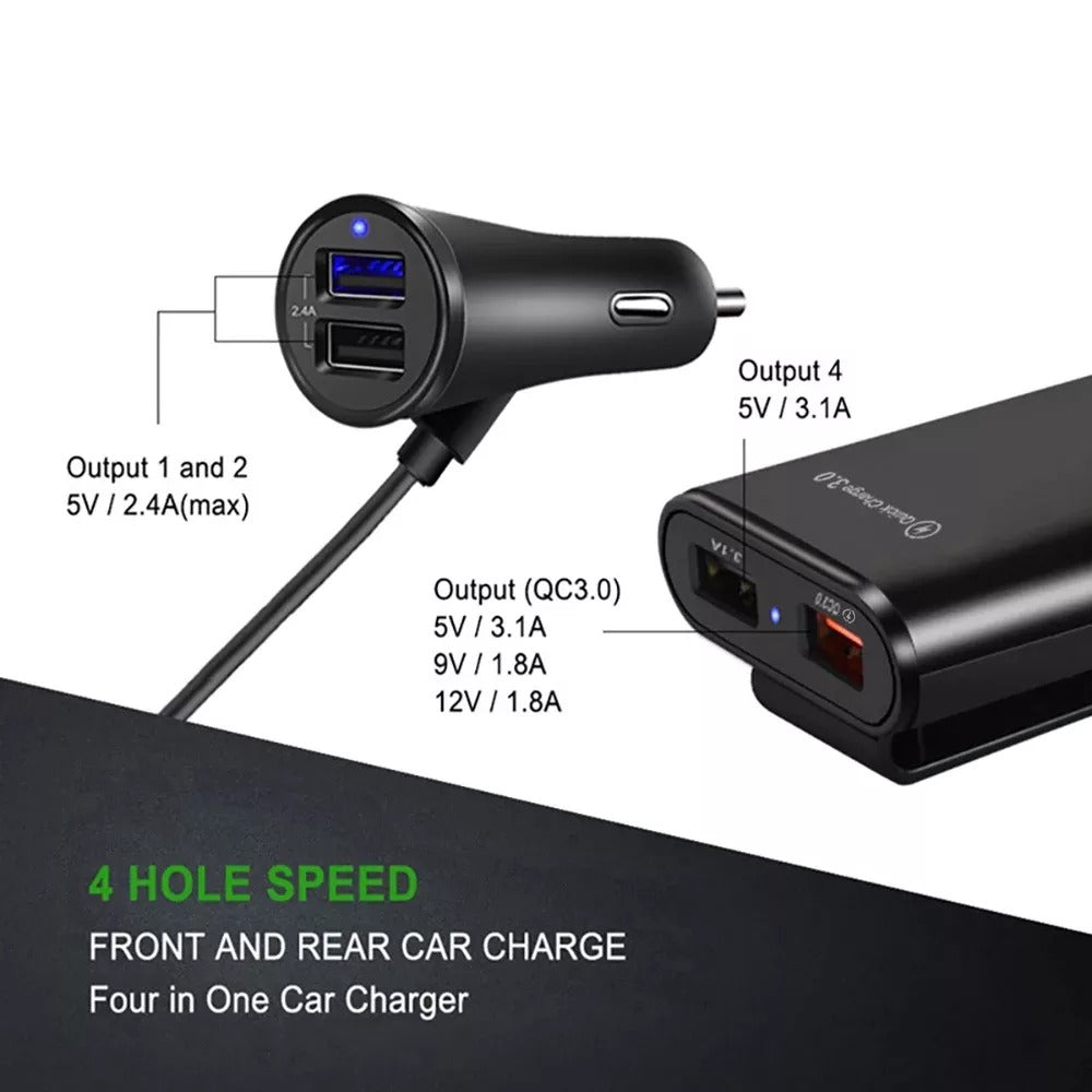 Four Ports Car Fast Charger 2