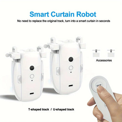 2PCS Smart Curtain Opener with Remote Control 2