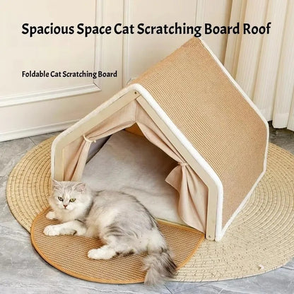 Cozy Cabin Cat House & Scratch Lodge 2