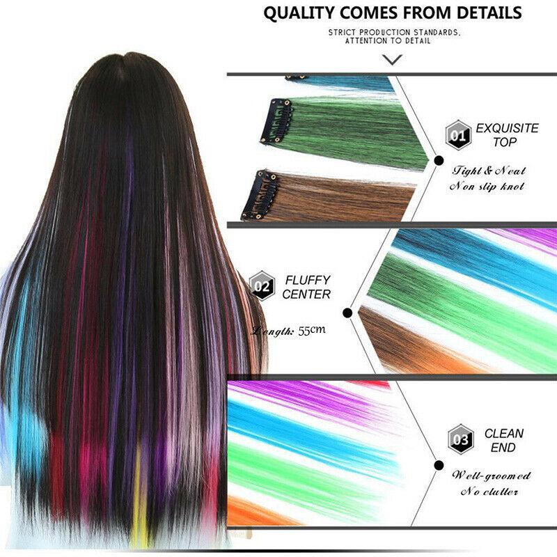 Colorful pieces of wigs 7Psc 2