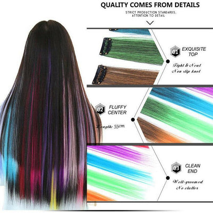 Colorful pieces of wigs 7Psc 2