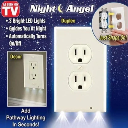 Outlet Wall Plate With Led Night Lights-No Batteries Or Wires 2