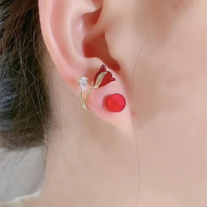 Tulip Flower Versatile Earrings 2