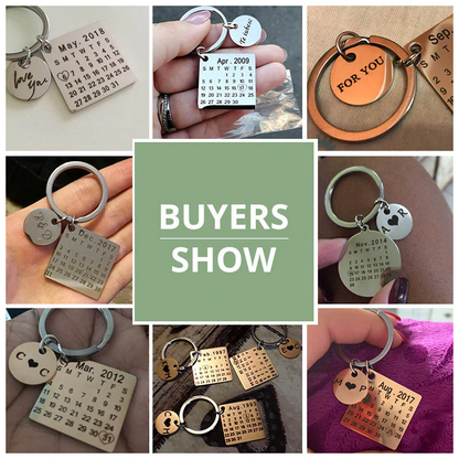 Personalized Calendar Keychain 2