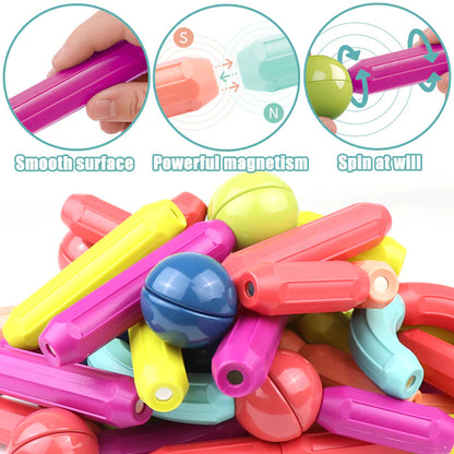 kids Magnetic Balls & Rods - Educational Magnet Building Blocks 2