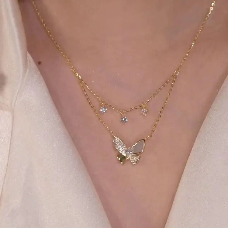DOUBLE LAYER CRYSTAL BUTTERFLY 2