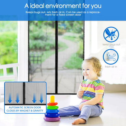 Magnetic Self Sealing Heavy Duty Screen Door 2