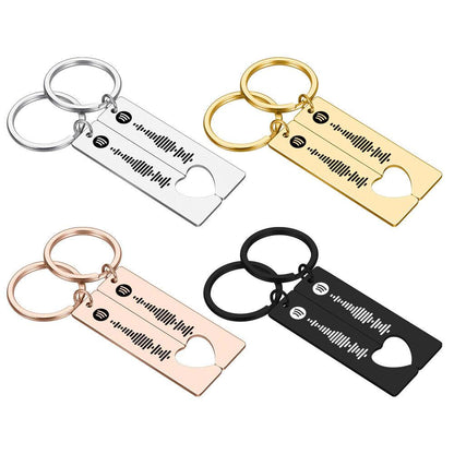 Scannable Music Keychain 2pcs 2