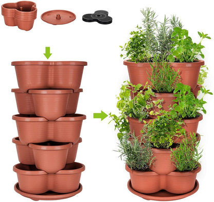 Stackable Plants Pot 4pece 2