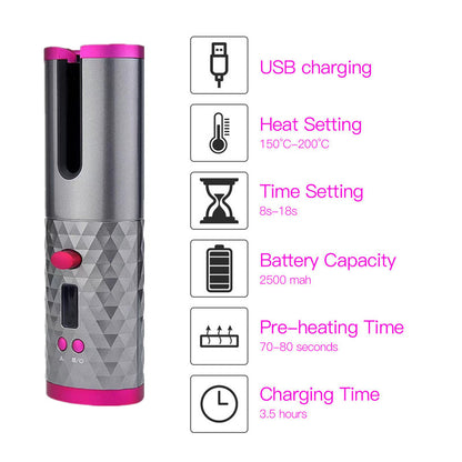 Portable USB Cordless Automatic Hair Curler 2