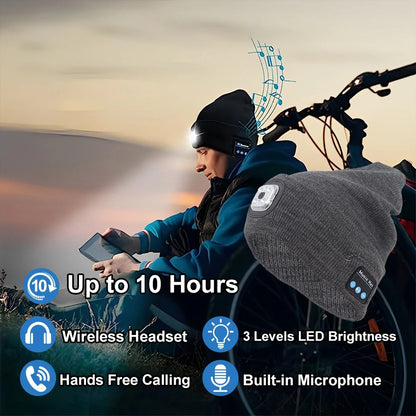 Bluetooth LED Music Beanie Hat 2