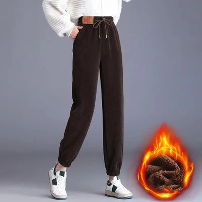 Women Composite Fleece-lined Thick Pants 2