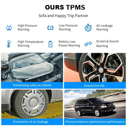 Real-time Display Solar Charging Tire Pressure Monitoring System 2
