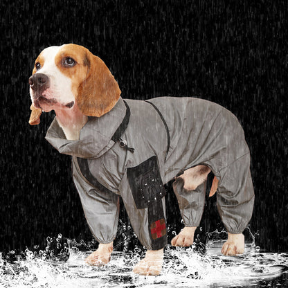 Reflective All-Weather Waterproof Dog Rain Coat 2