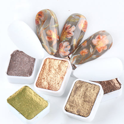 Metallic Watercolor Nail Art Palette 2