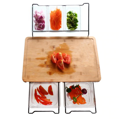 Bamboo Cutting Board With Storage Box 2