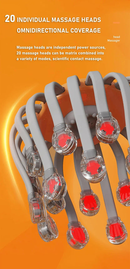 Migraine Head Massager – 360° Octopus Head Relaxation Device with 5 Modes 2