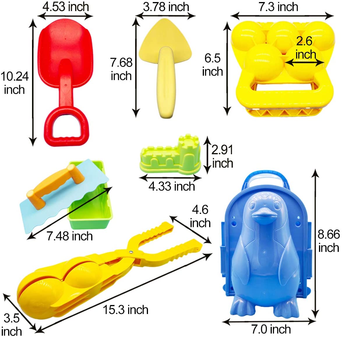 Winter Snow Toys Kits 8 pcs 2