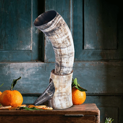 Viking Drinking Horn Mug with Stand 2