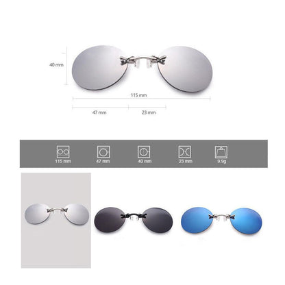 Men's Rimless Clamp Glasses 2