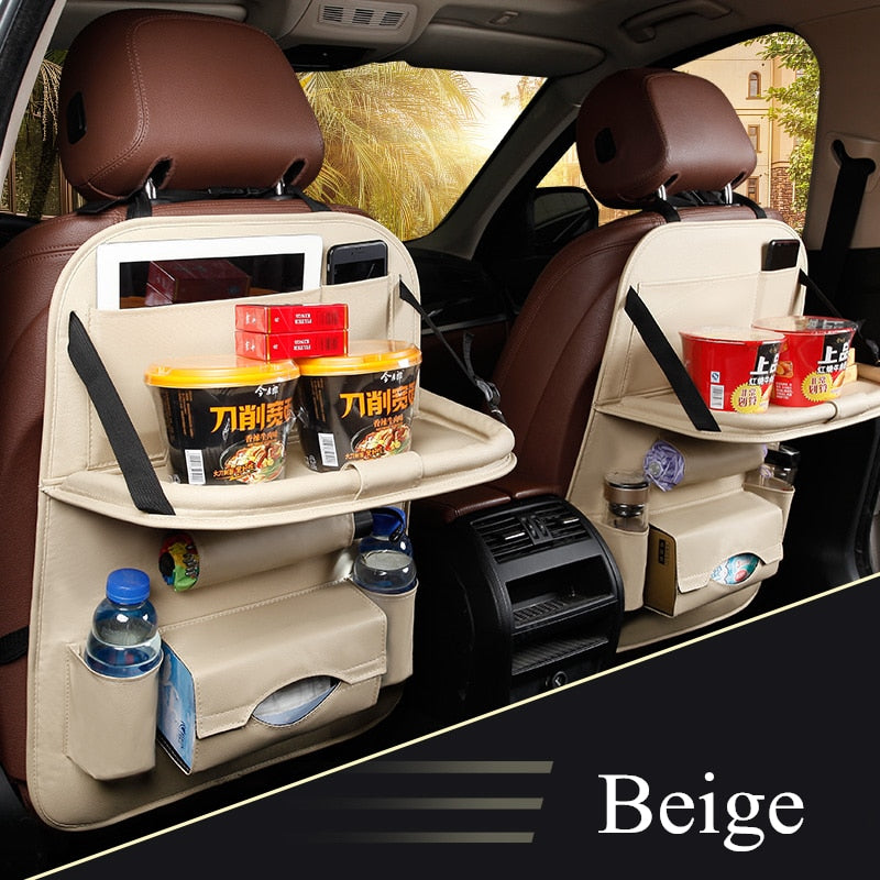 High Quality PU Leather Car Seat Back Organizer 2