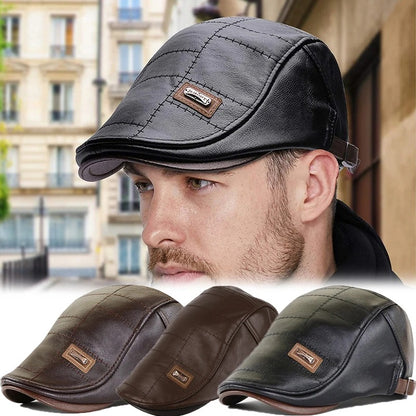 Men's High Quality Trendy Leather Beret 2