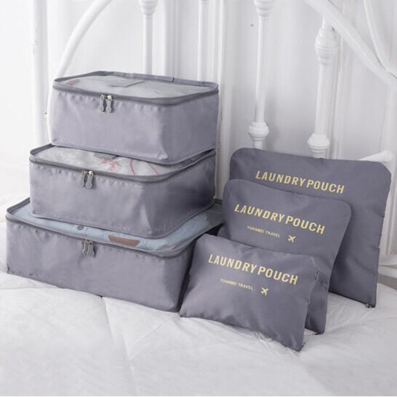 6 PC Portable Travel Luggage Packing Cubes 2