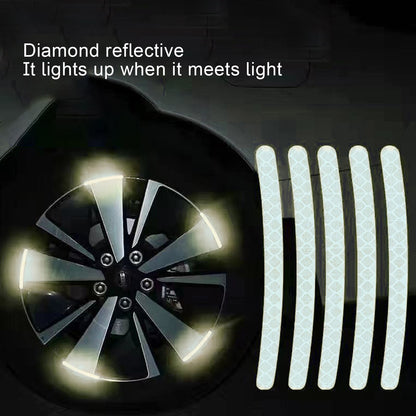 Car Wheel Tire Rims Reflective  Sticker Stripes 2