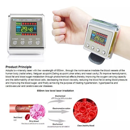 Hypertension Laser Therapy Watch 2