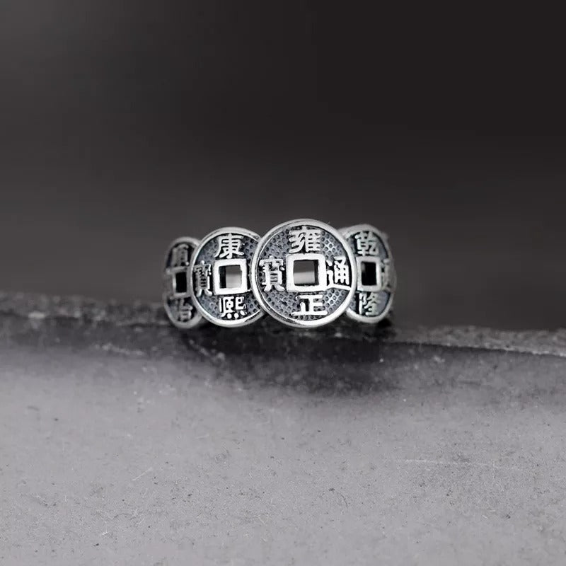 Five Emperor Coin Auspicious Ring 2
