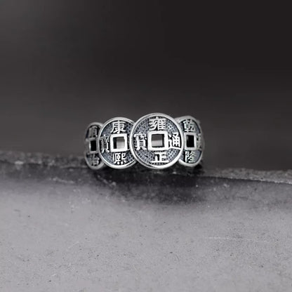 Five Emperor Coin Auspicious Ring 2