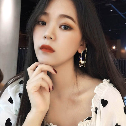 Unicorn Tassel Eear Clip Earring 2