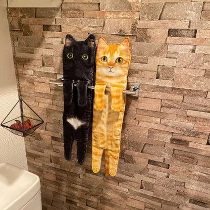 Cat-shaped Hand Towel 2