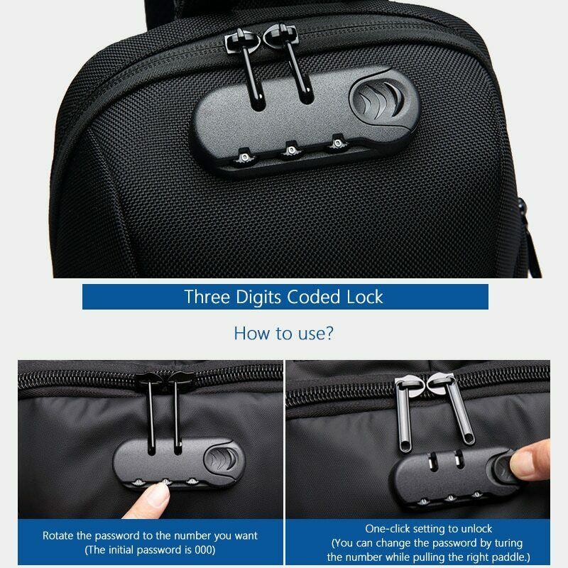 Anti-theft Backpack With 3-Digit Lock 2
