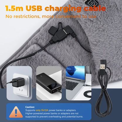 Electric Graphene Heating Belt – 3-Level Adjustable Warmth for Abdomen, Waist & Hands, USB Rechargeable 2