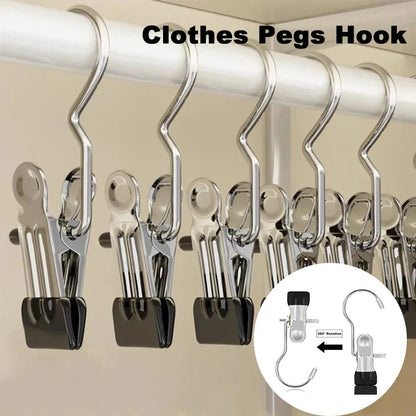 Closet Space Saving Clothes Hanging Clips (10 pcs) 2